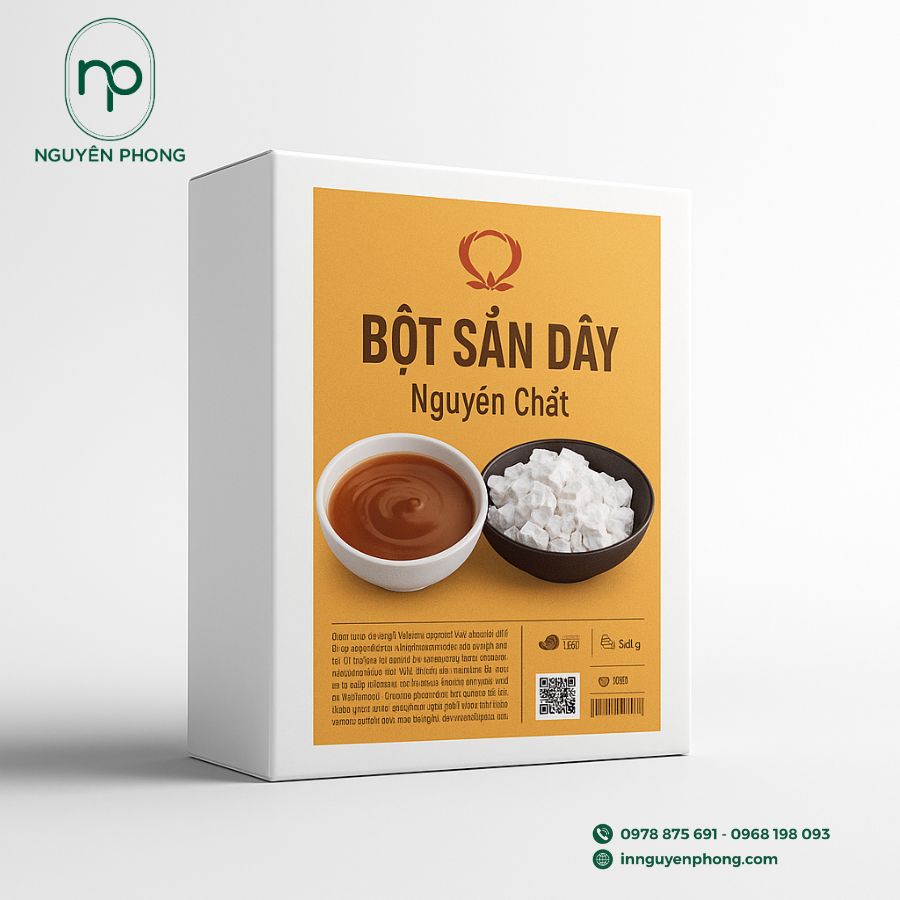 In Hộp Giấy Đựng Bột Sắn Dây